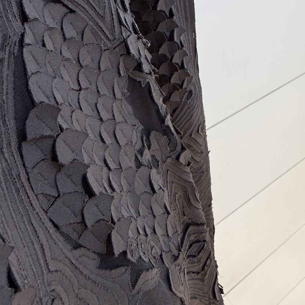 Pankaj & Nidhi MILANY Black CUTWORK MIDI Dress WOMEN 6 Anthropologie - Picture 7 of 13